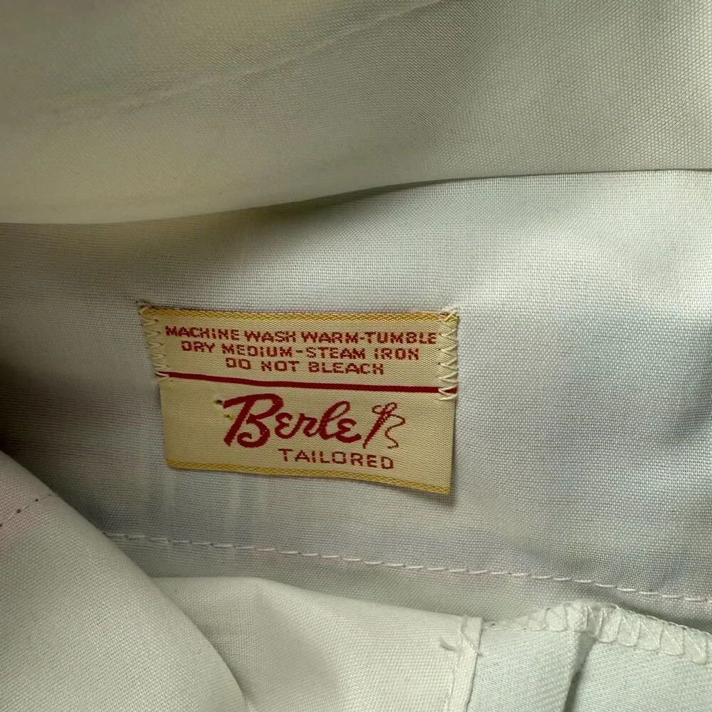 VINTAGE Berle Plaid Pleated Pants 31x30‎ Mens Adjustable Waist Country Club Golf